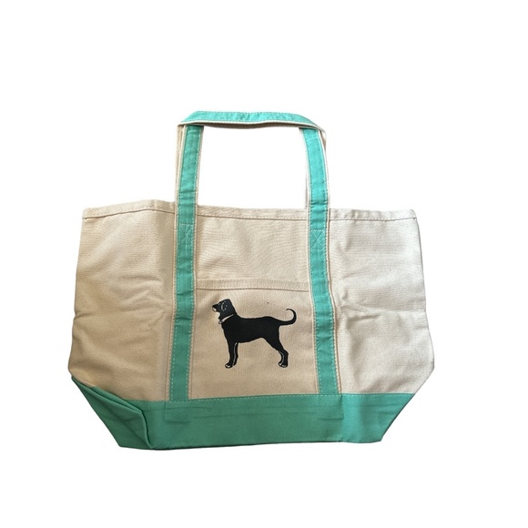 Black Dog Bags The Black Dog Womens Aqua Canvas Tote Bag Poshmark